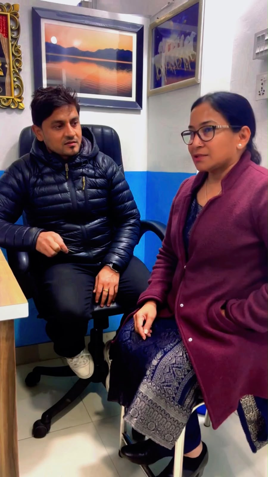 Dr. Sagar Pokherel with guests at the clinic